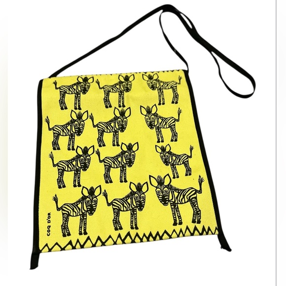 Handbags - Coq d’Or Yellow Zebra Print Shoulder Bag – African Art Inspired Crossbody